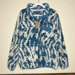 Patagonia Synchilla Snap-T Fleece Pullover XL Mighty Mycelium Wavy Blue NWT